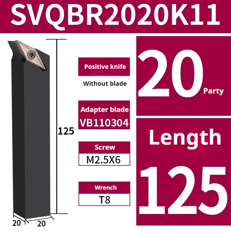 117.5 degree screw type cylindrical tool holder SVQBR/SVQBL1616H11/2020K16/2525M16 turning tool Shandong Denso Pricision Tools Co.,Ltd.